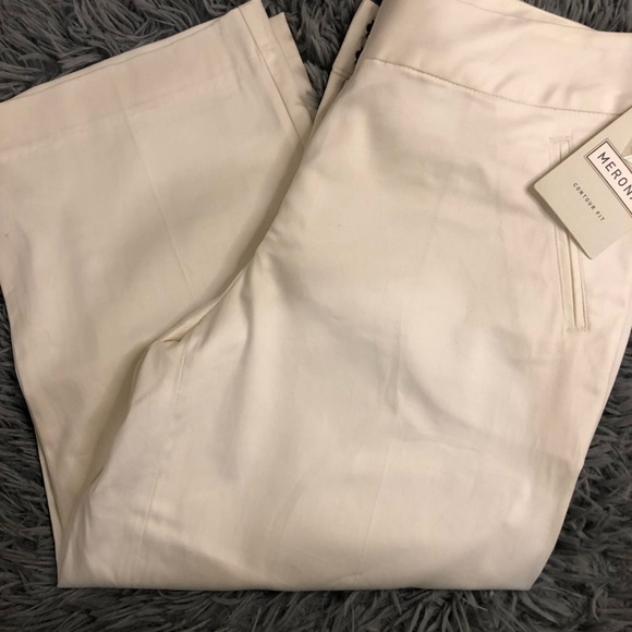 Women's "MERONA" true white Contour fit cropped capris size 8 - NWT - Picture 7 of 8